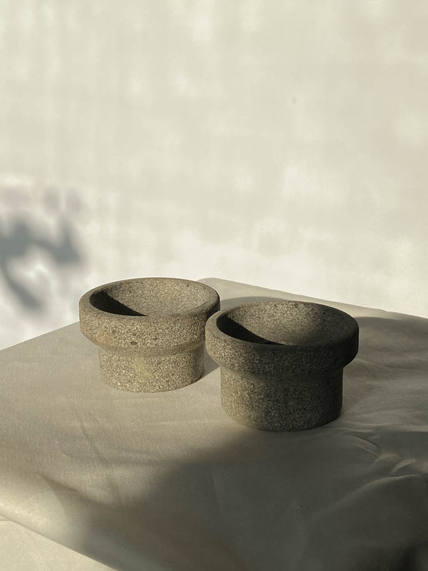 Stone Candle Holders (Set of 2)